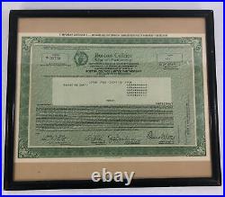 NBA Boston Celtics Rare 1987 Temporary Stock Certificate Framed $250+ Elsewhere