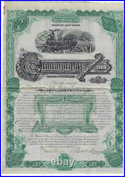 NEW YORK 1887 Chautuaqua Lake Railway Company Bond Stock Certificate