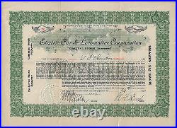 NEW YORK 1917 Electric Car & Locomotive Corp Stock Certificate #26 Railroads