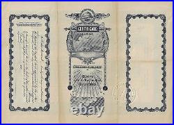 NEW YORK 1917 Electric Car & Locomotive Corp Stock Certificate #26 Railroads