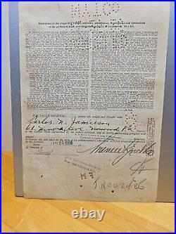 National Tea Company 1925 Original Stock Certificate Merrill Lynch Signed