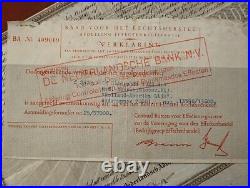Netherlands 1922 Stoomvaart Maatschappij Holland Amerika 2500 Gulden Bond RARE