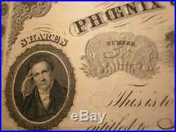 Nevada City, CA- Sept. 19, 1853 Phoenix Gold Mining Co. Stock Cert#30(50 Shares)