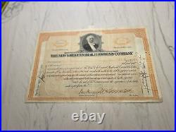 New York Railroad stock certificate pair one $100 1929