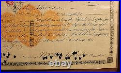 New York and Harlem R R Stock Certificate Signed by William H. Vanderbilt 1873