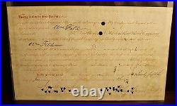 New York and Harlem R R Stock Certificate Signed by William H. Vanderbilt 1873