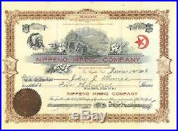 Nippeno Mining Company 1906 Arizona old stock certificate share