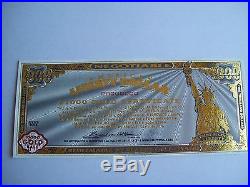 Norfed American Liberty Gold Certificate Mint $1000-1 Oz Gold Rarest Of Them All