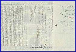 Northern Pacific Railroad Company Issued Stock Certificate Signed E H Harriman
