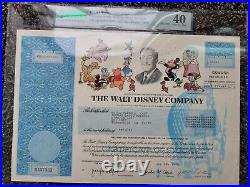 Novelty Stock Certificate Vintage Collectors Item- Disney Company
