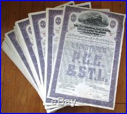ONE-THOUSAND 1945 Railroad Bonds, Numbers #1-1000 The ENTIRE Issue PCCSTL