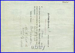Old Colony Railroad Company, Boston 1879 Stock Certificate