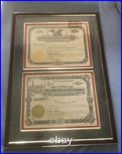 Old Stock Certificate Farmer Union Mercantile Kansas Okla Queen Oil Oklahoma Vtg