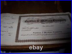 Old stock certificates Book of 59 issued & more