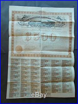 Only 65 Bonds Ever Issued - A Great Rarity In Railroad Bonds
