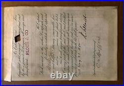 Oregon And Transcontinental Company Signed Henry Villard Stock Certificate 1882