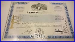 Original Donald Trump Signature on TRUMP Hotels & Casio Resorts