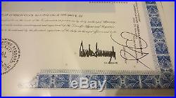 Original Donald Trump Signature on TRUMP Hotels & Casio Resorts