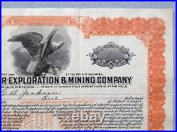 Original Meteor Crater Exploration & Mining Co. Stock certificate (very rare)