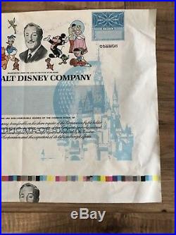 Original Walt Disney Company Stock Certificate 1995 Specimen MISPRINT MISCUT