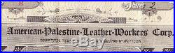 PALESTINE / ISRAEL AMERICAN PALESTINE LEATHER WORKerS 1926 EXTREME DATE