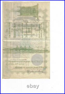 PENNSYLVANIA 1889 The Athletic Club of the Schuykill Navy Bond Stock Certificate