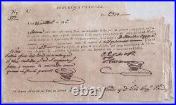 PERU interine loan + bill of exchange, grant for services Independence War 1826