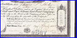 POST CSA RARITY GRAND GULF and PORT GIBSON RAILROAD #12 (!) 1868 SIGNATURES
