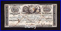 PROVINCE of CANADA 6% $100- (or £25-) COUNTY DEBENTURE 1851 BEFORE INDEPEND