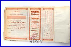 PRR Pennsylvania Railroad Company 1000 Dollar Gold Bond Ledger Book Issued 1919