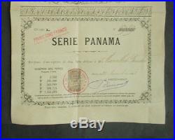 Panama Lottery Loan Based On 5 Shares Panama Series 1898