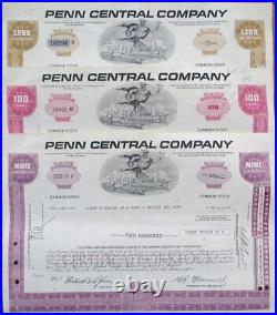 Penn Central Company Railroad Company 800 Piece Stock Certificate Lot