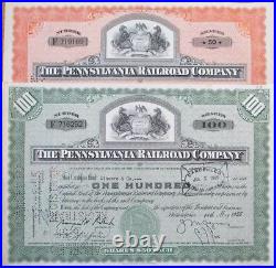 Pennsylvania Railroad Company' LOT 3000+ PIECES Stock Certificates, 1930s-50s
