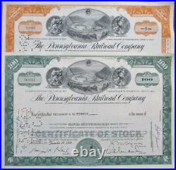Pennsylvania Railroad Company, Lot 3000 Pieces Stock Certificates, 1950s and 60s