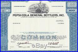 Pepsi-cola General Bottlers Specimen Stock Certificate Scarce 1950-1960 Beverage