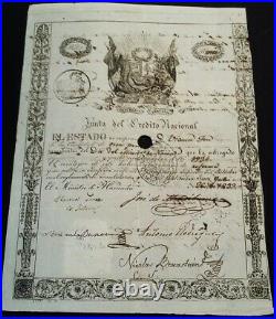 Peru 1934 Lima Republica Junta Credito Nacional 100 Pesos Rare Document