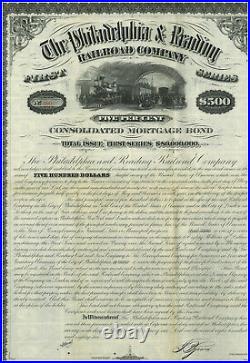 Philadelphia & Reading Railroad Company. SPECIMEN. Bond Certificate