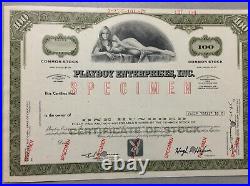 Playboy Enterprises, Inc. Specimen Stock Certificate Willy Rey-Playmate