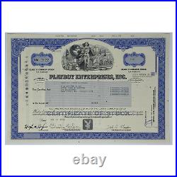 Playboy Enterprises Set of 2 Stock Certificates (1970's 1990's)