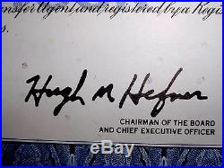 Playboy Stock Certificate Hef's Signature Yes! Buy Now