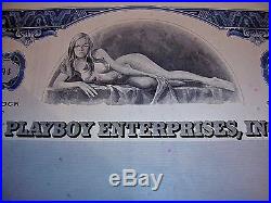 Playboy Stock Certificate Hef's Signature Yes! Buy Now
