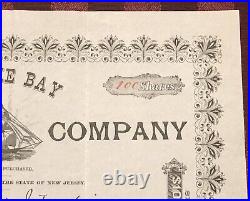 Pocomoke Bay Oyster Co NJ / MD VA connections 1886 stock certificate not tin can