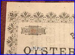 Pocomoke Bay Oyster Co NJ / MD VA connections 1886 stock certificate not tin can