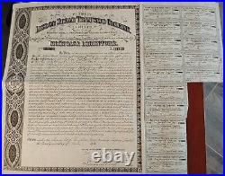 Portugal 1873 Lisbon Steam Tramways Mortgage Debenture 100 Pounds Bond Waterlow