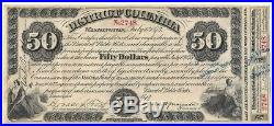 RARE! 1873 $50 Washington, DC. Baby Bond Scrip, Signed Col. James Magruder