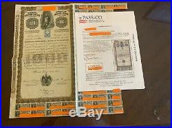 RARE 1905 Banco DE Londres Y Mexico Queen Victoria 1000 (pesos) bond with Pass-co