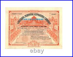 RARE? LOUISIANA PURCHASE EXPOSITION CO STOCK CERTIFICATE 1904 World's Fair
