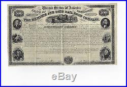 RARE Memphis and Ohio Railroad Company 1866 $500 Bond