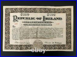 RARE Republic of Ireland Bond#2231 $100 1920 issued VF