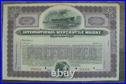 RARE Titanic Stock Certificate 1902 International Mercantile Marine SPECIMEN